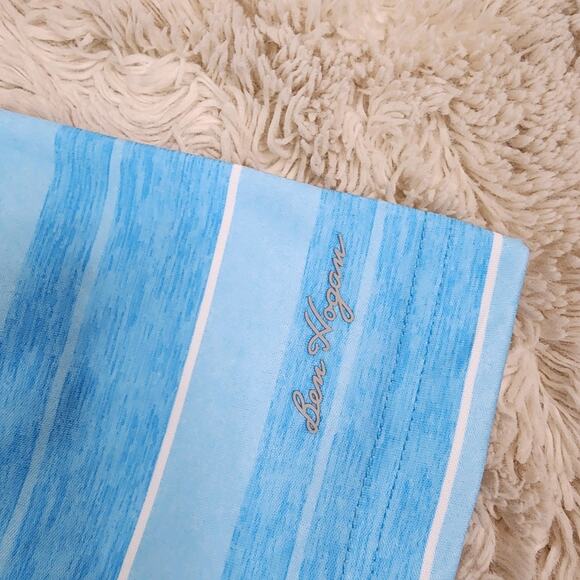 Mens Greg Norman Golf Polo Short Sleeve Blue Striped Shirt Size XXL - Picture 3 of 7